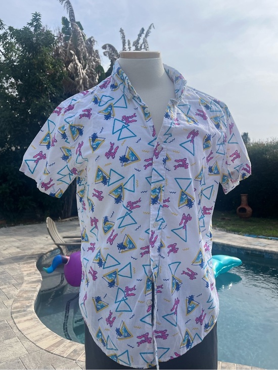 Other - 80s inspired Beach Bum Button Down Size Large 100% cotton